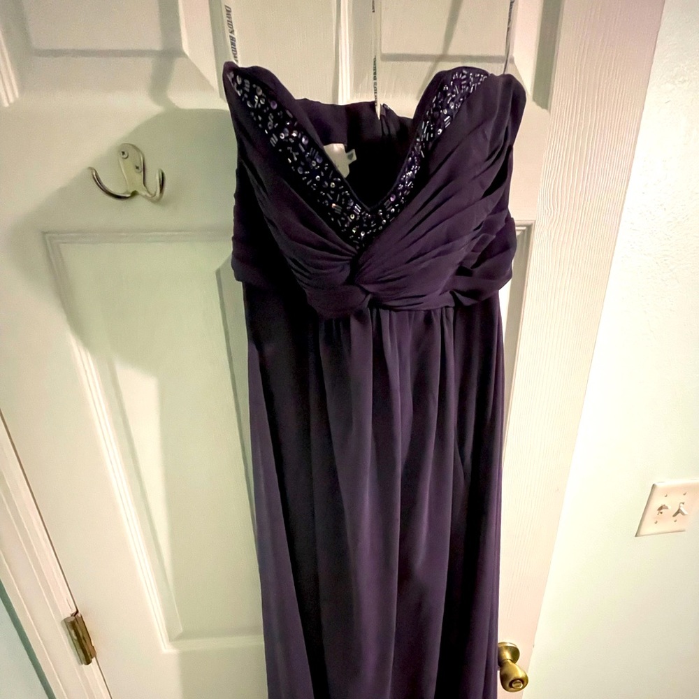 David's Bridal F14867 Style Size 8 plum Dress